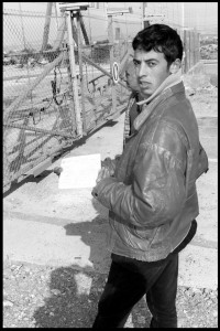 Maa-sa, Palestinian denied entry into his village by Israeli cordon.